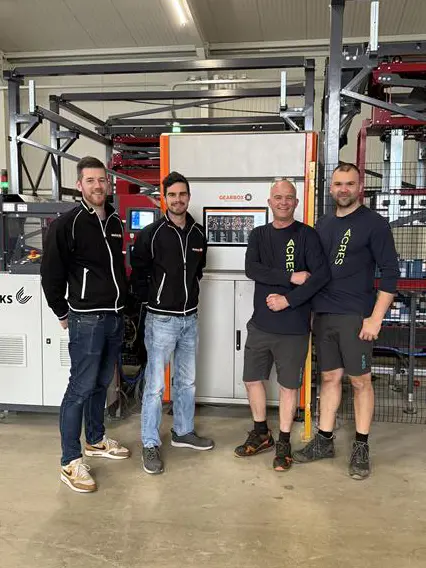 Foto GearStation met v.l.n.r.: Max Poort, Mike van Marrewijk, Remco verhagen en Paweł Skwirawski